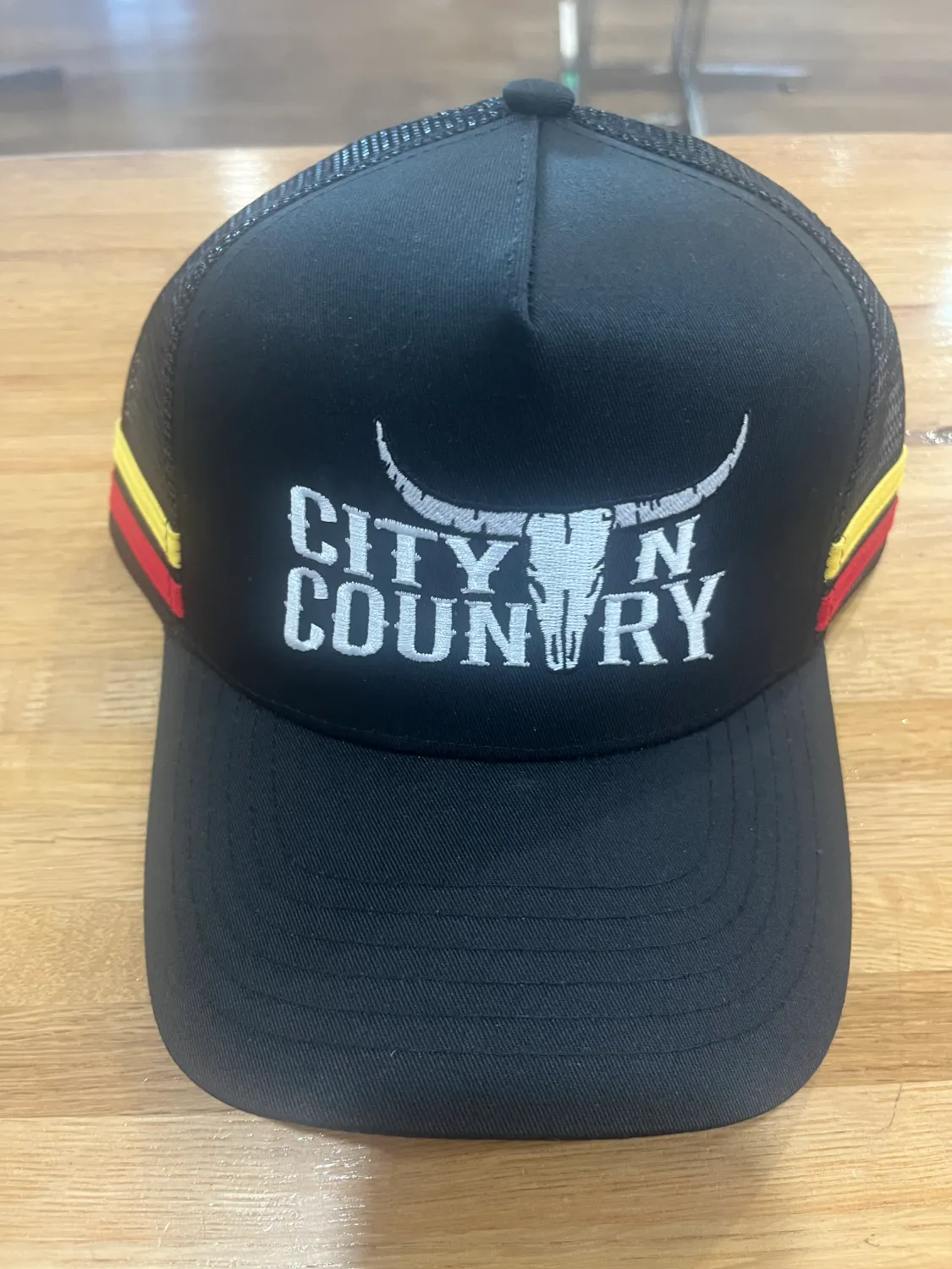 City N Country Kids Classic Black Red and Yellow Cap