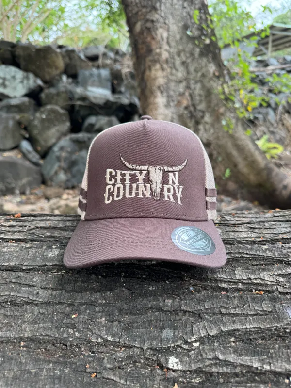 City N Country Classic Dark Brown and Stone Cap