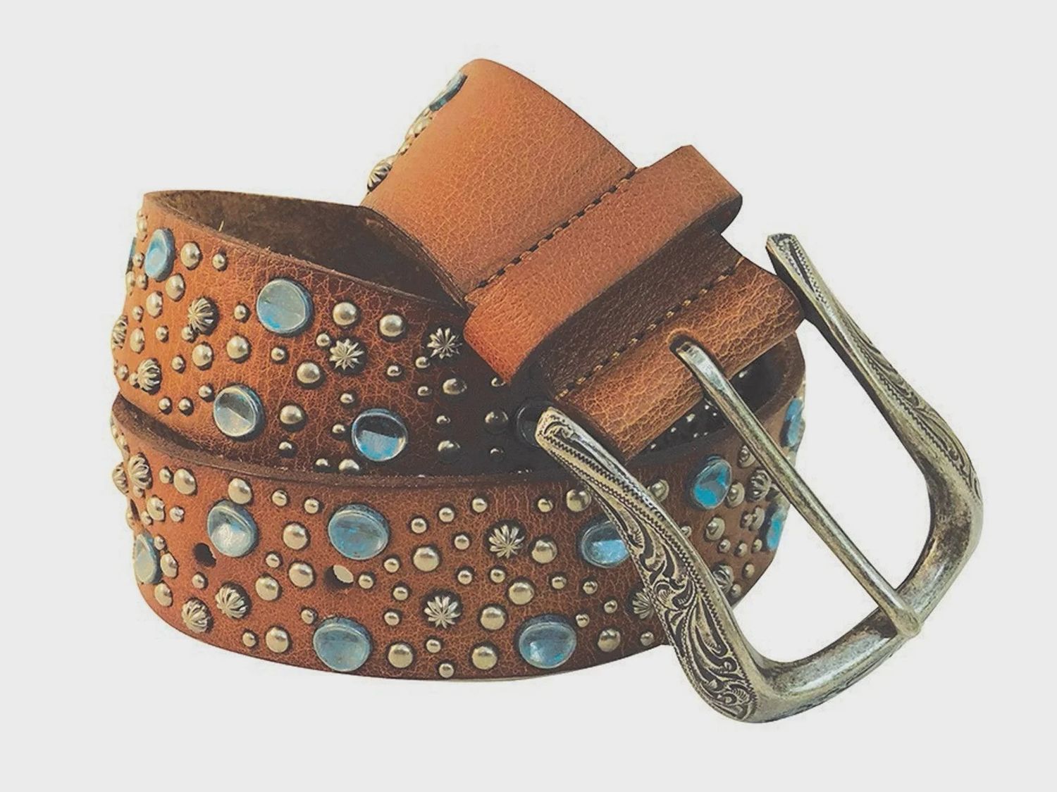 Roper Silver And Blue Belt, Size: S