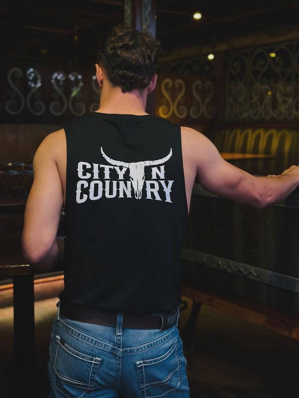 City N Country Mens Classic Black Tank