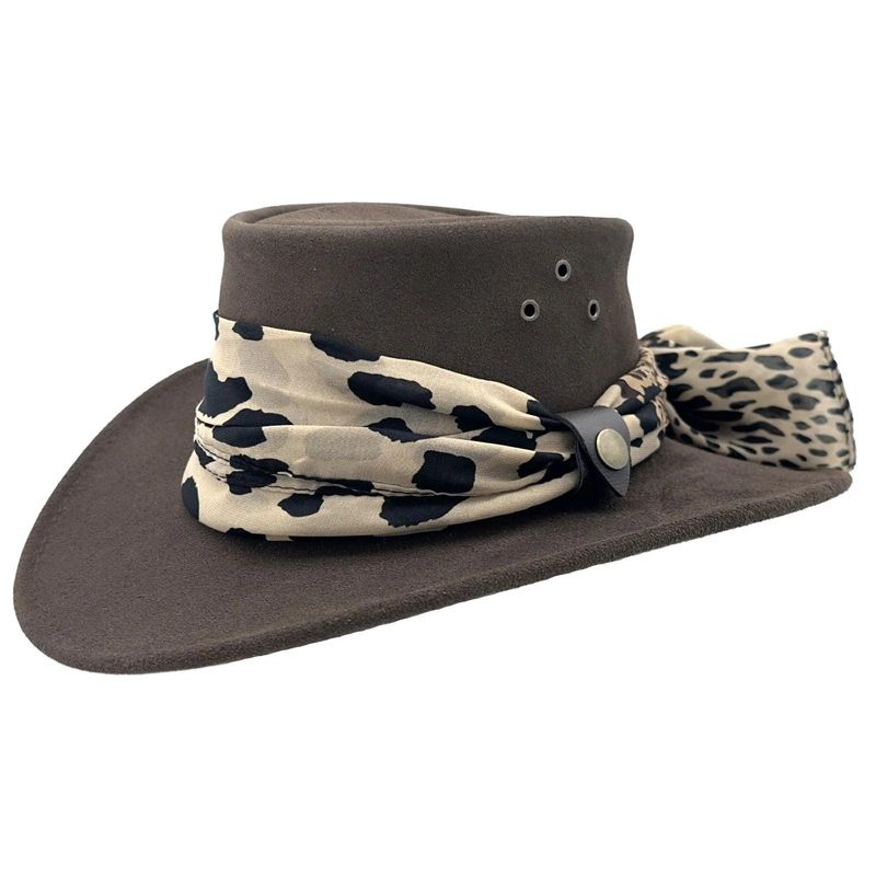 Jacaru Jillaroo Mushroom Leather Hat