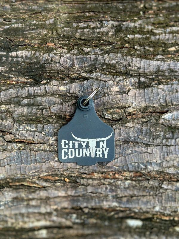 City N Country Black Cattle Tag