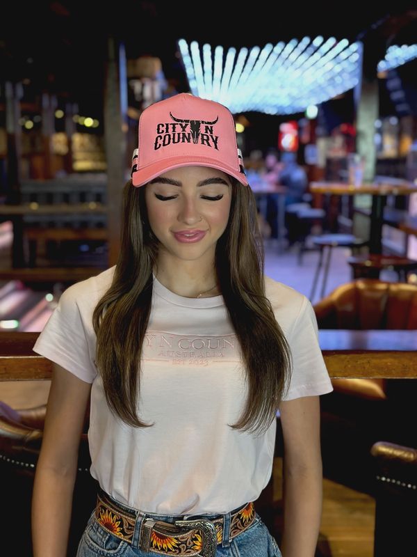City N Country Classic Pink and White Cap