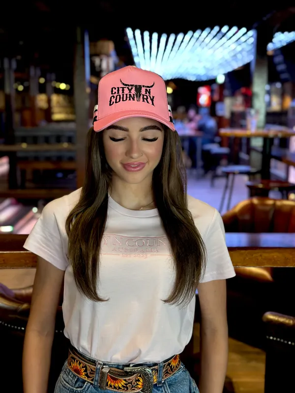 City N Country Classic Pink and White Cap