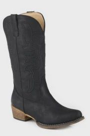 Roper Ladies Riley Cord Black Boot
