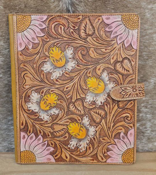 Bushfire Road Organiser Daffodil Leather Folder