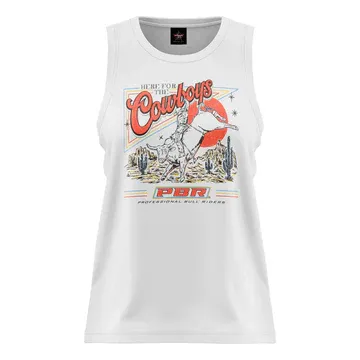 PBR Ladies Here for the Cowboys Singlet