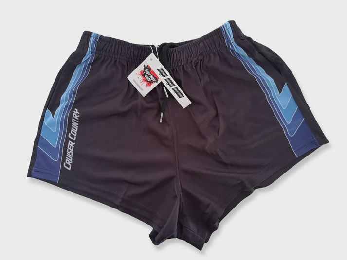 Hogs Dogs And Quads Adult Cruiser Country Black Footy Short