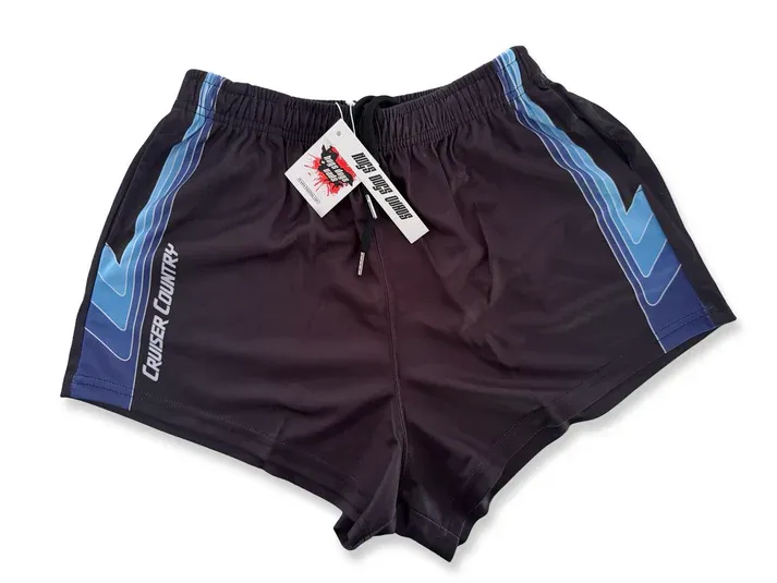 Hogs Dogs And Quads Adult Cruiser Country Black Footy Short