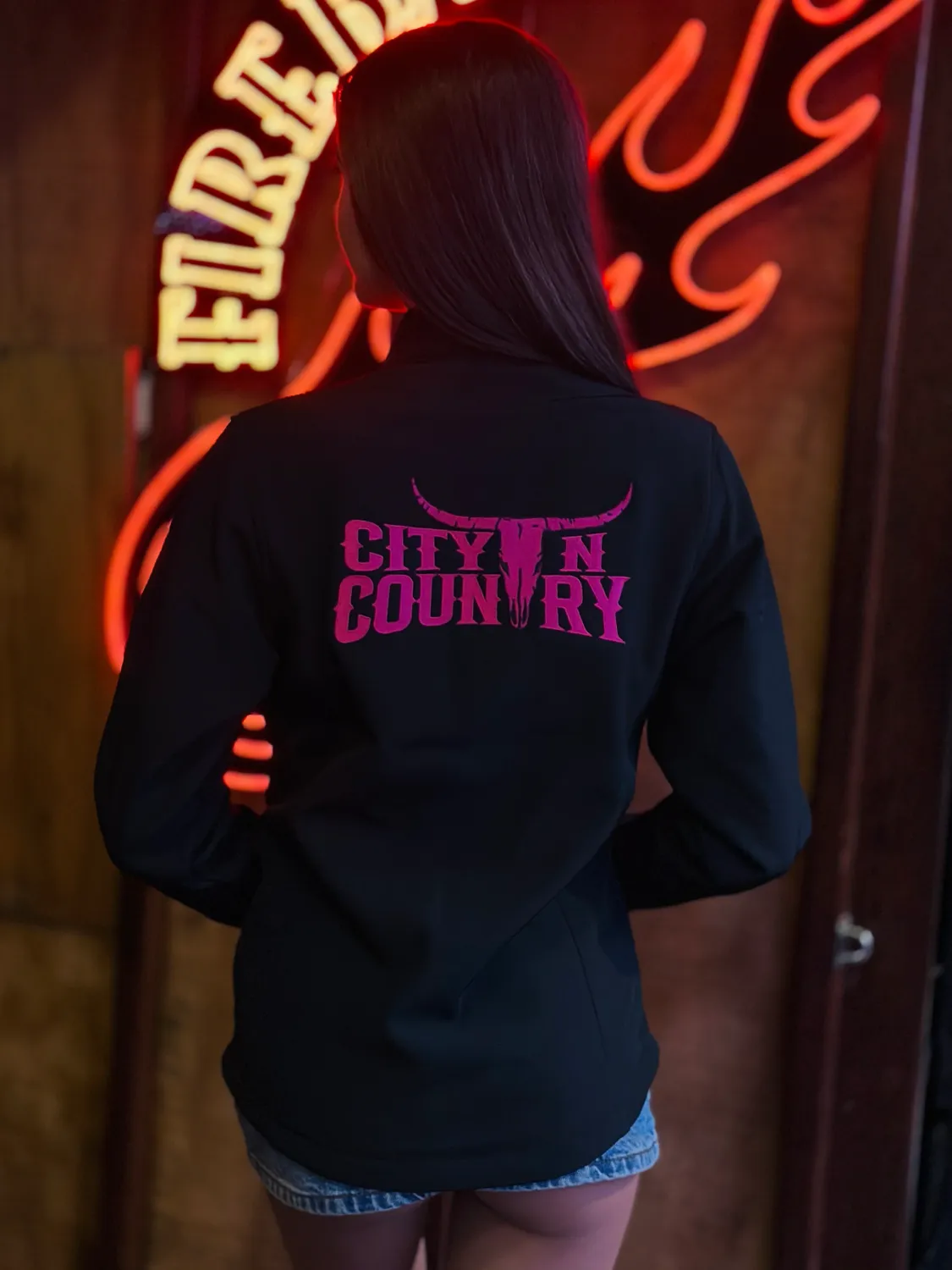 City N Country Adult Classic Black And Pink Softshell Jacket, Color: Black/Pink, Size: XXS