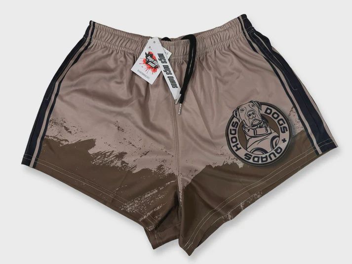 Hogs Dogs And Quads Adult Brown Pig Dog Footy Short, Color: Brown, Size: S