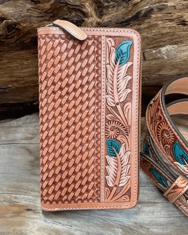 Outback King Western Cowboy Blue Duck Wallet