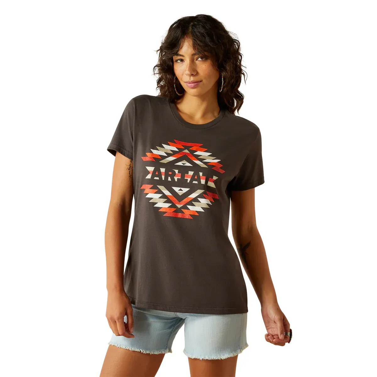 Ariat Ladies Southwest Classic Vintage Black T-Shirt, Color: Vintage Black, Size: XS