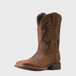 Ariat Mens Cowpuncher Ventek Brown Oiled Rowdy Boot