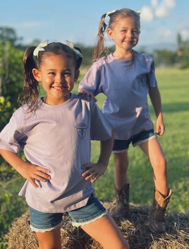 City N Country Kids Shield Lavender and Purple T-Shirt