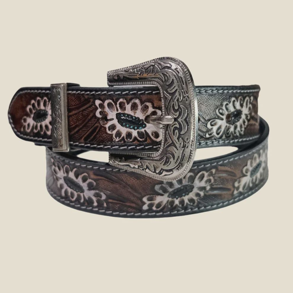 Outback King Daisy Delight Western Belt, Accessory size: 30