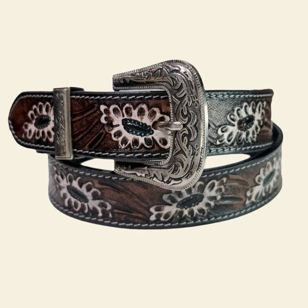 Outback King Daisy Delight Western Belt, Accessory size: 30