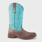 Roper Ladies Lindsey Brown Blue Boot, Shoe size: 6