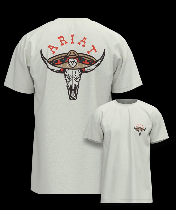 Ariat Mens Mexicali Vintage White T-Shirt