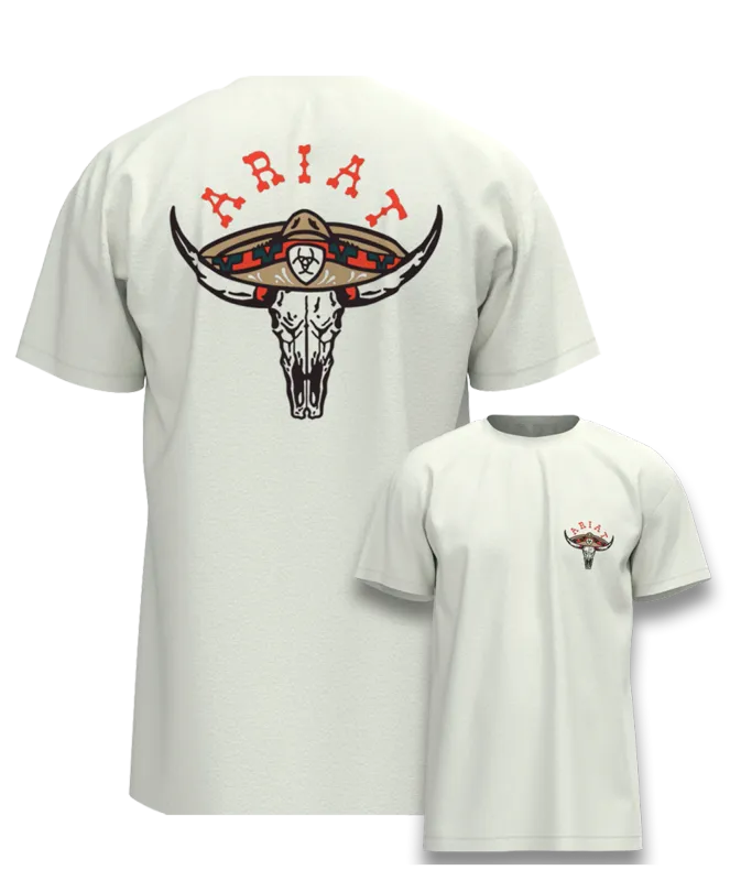 Ariat Mens Mexicali Vintage White T-Shirt