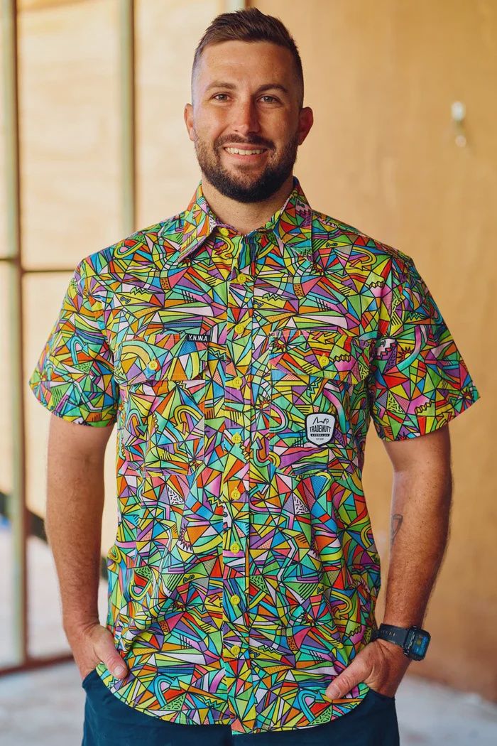 Trademutt Mens Half Button Short Sleeve Bonza Work Shirt, Size: XS