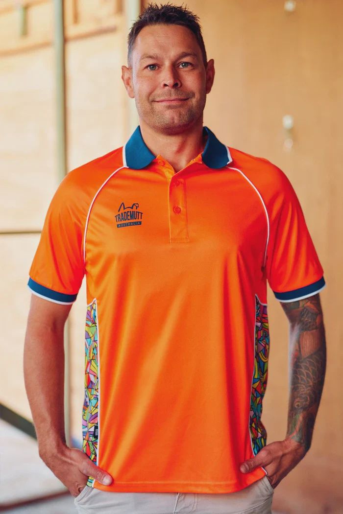 Trademutt Unisex Orange Bonza Polo Shirt, Size: XXS