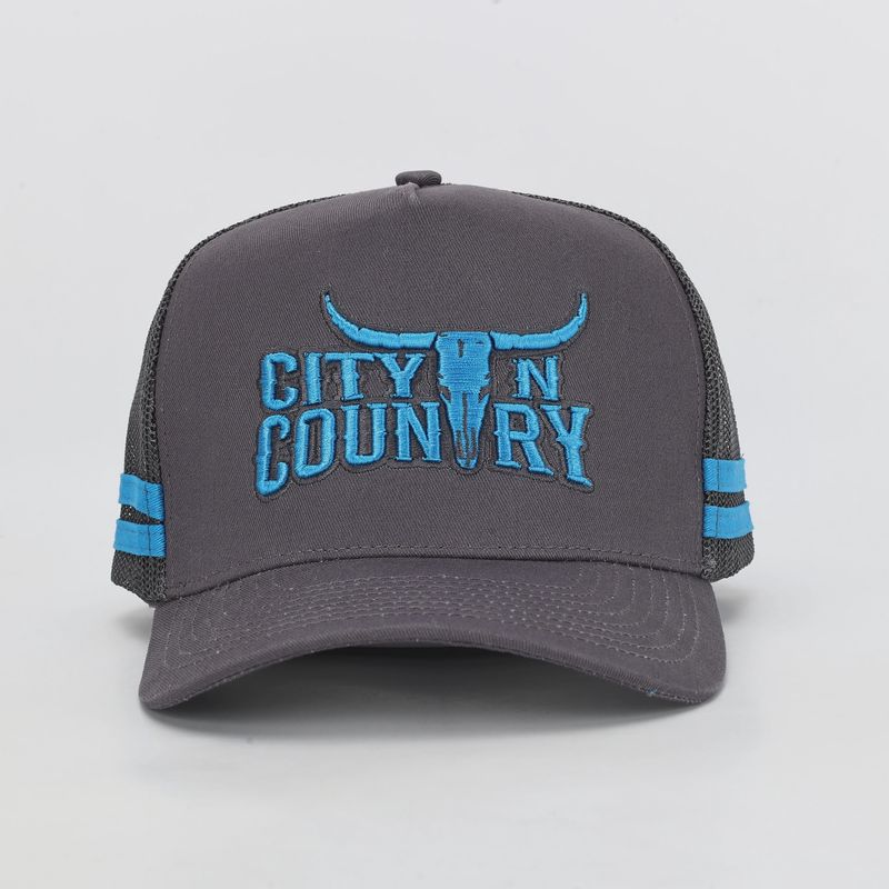 City N Country 3D Classic Grey and Blue Cap