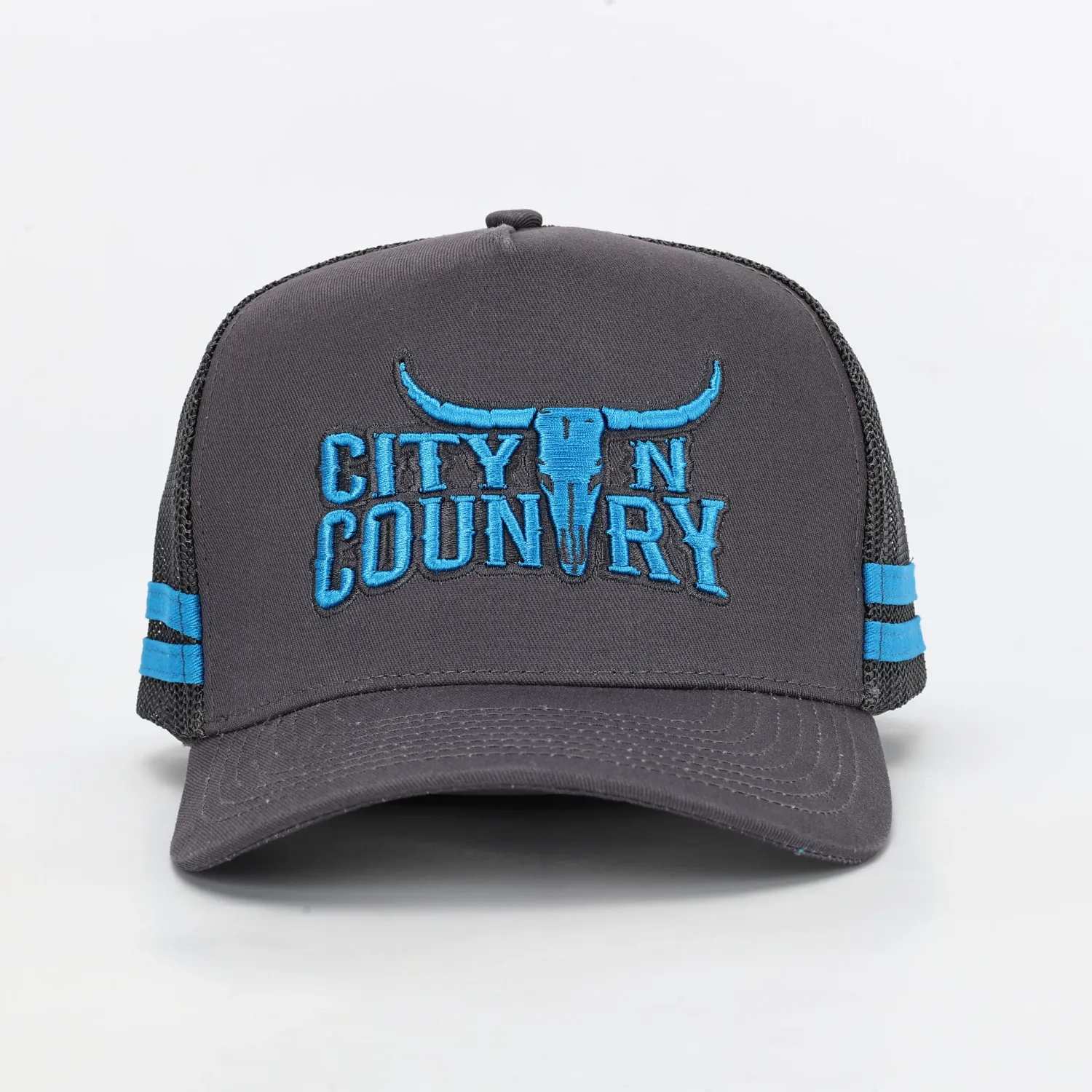 City N Country 3D Classic Grey and Blue Cap