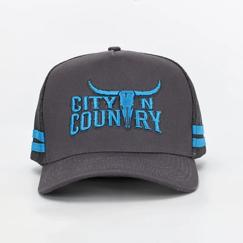 City N Country 3D Classic Grey and Blue Cap