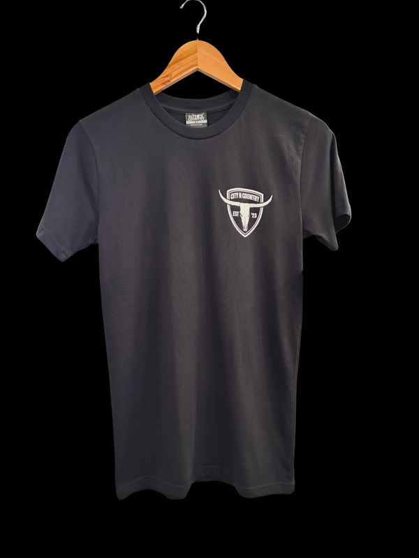 City N Country Mens Shield Black T-Shirt