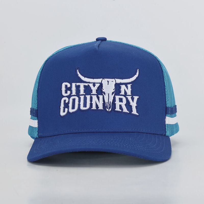 City N Country 3D Classic Sky Blue and White Cap