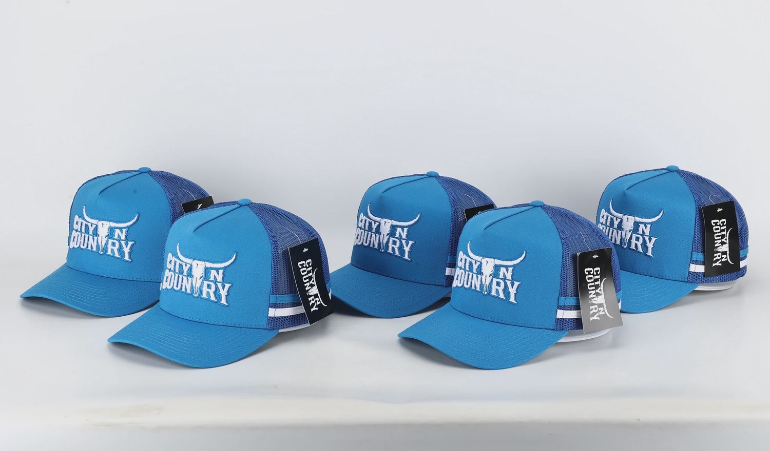 City N Country Kids 3D Classic Sky Blue and White Cap