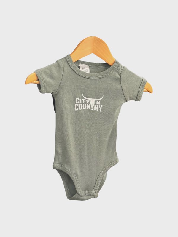 City N Country Kids Classic Sage Romper Onesie