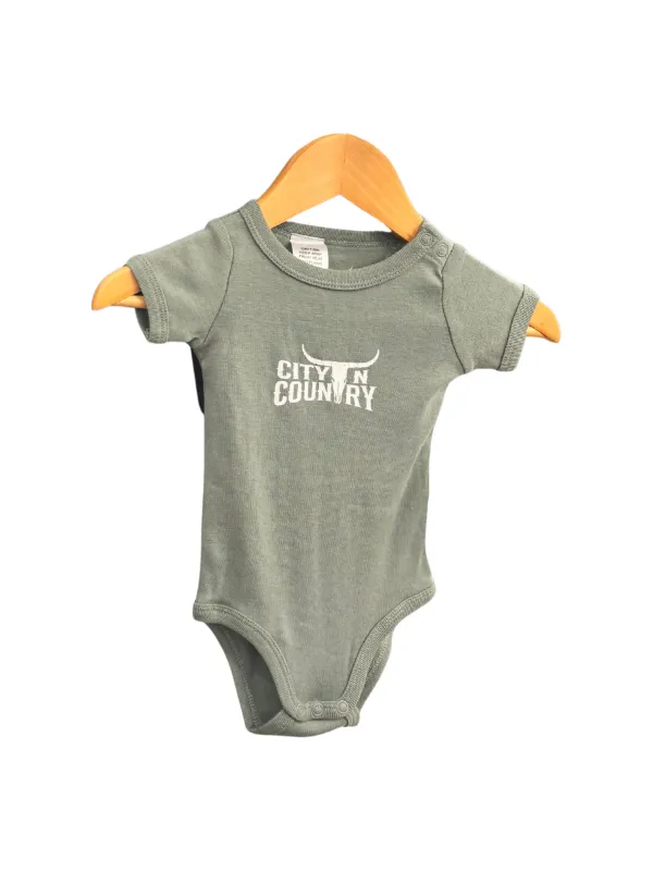 City N Country Kids Classic Sage Romper Onesie