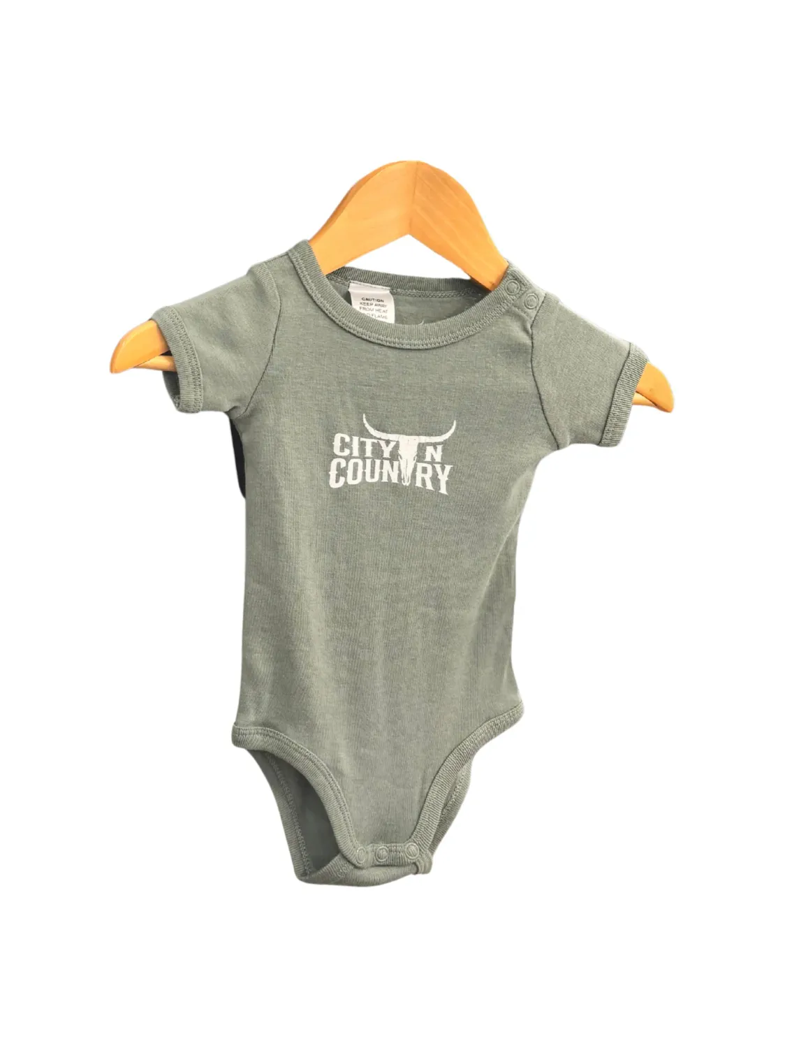 City N Country Kids Classic Sage Romper Onesie, Color: Sage, Size: 0-3 months
