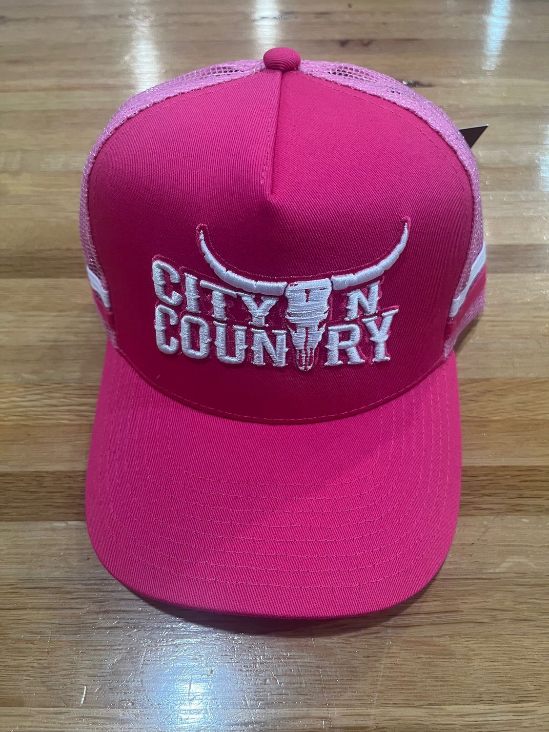 City N Country Kids 3D Classic Pink and White Cap