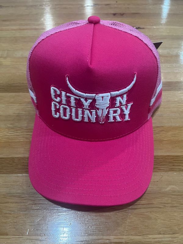 City N Country Kids 3D Classic Pink and White Cap