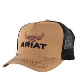 Ariat Bull Horn Trucker Cap Brown Navy Khaki