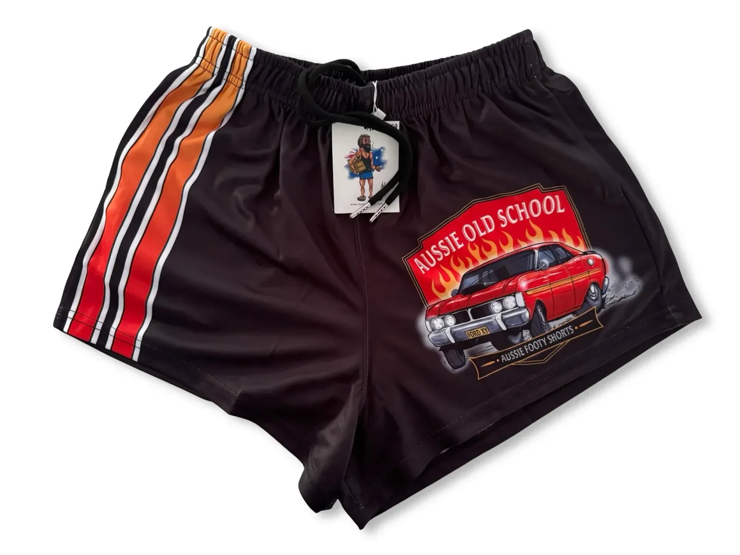 Aussie Footy Shorts Adult Old School Ford GT Footy Short, Size: XS