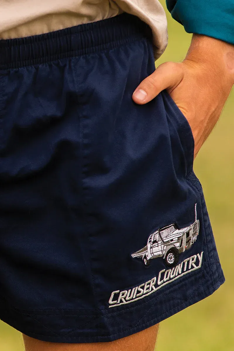 Crowbar Mens Andy Cruiser Country Drill Shirt - French Navy, Size: 30