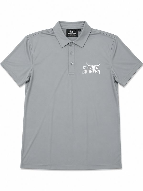 City N Country Mens Mid Grey Sport Polo