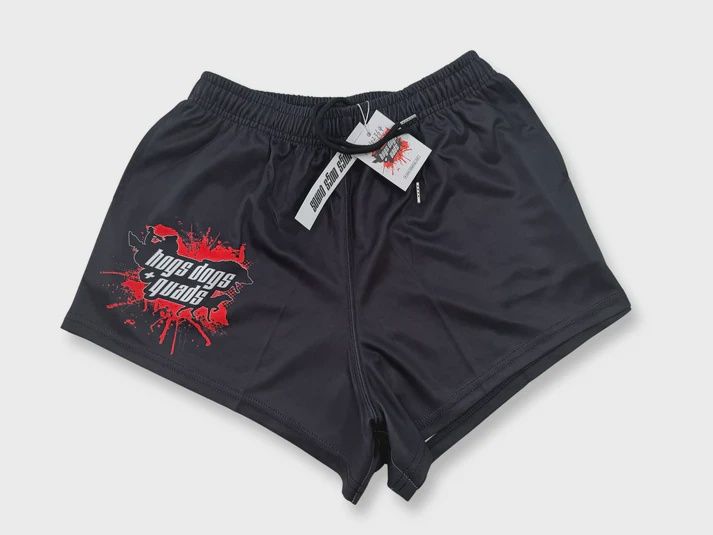 Hogs Dogs And Quads Adult OG Black Footy Short