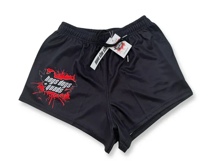 Hogs Dogs And Quads Adult OG Black Footy Short
