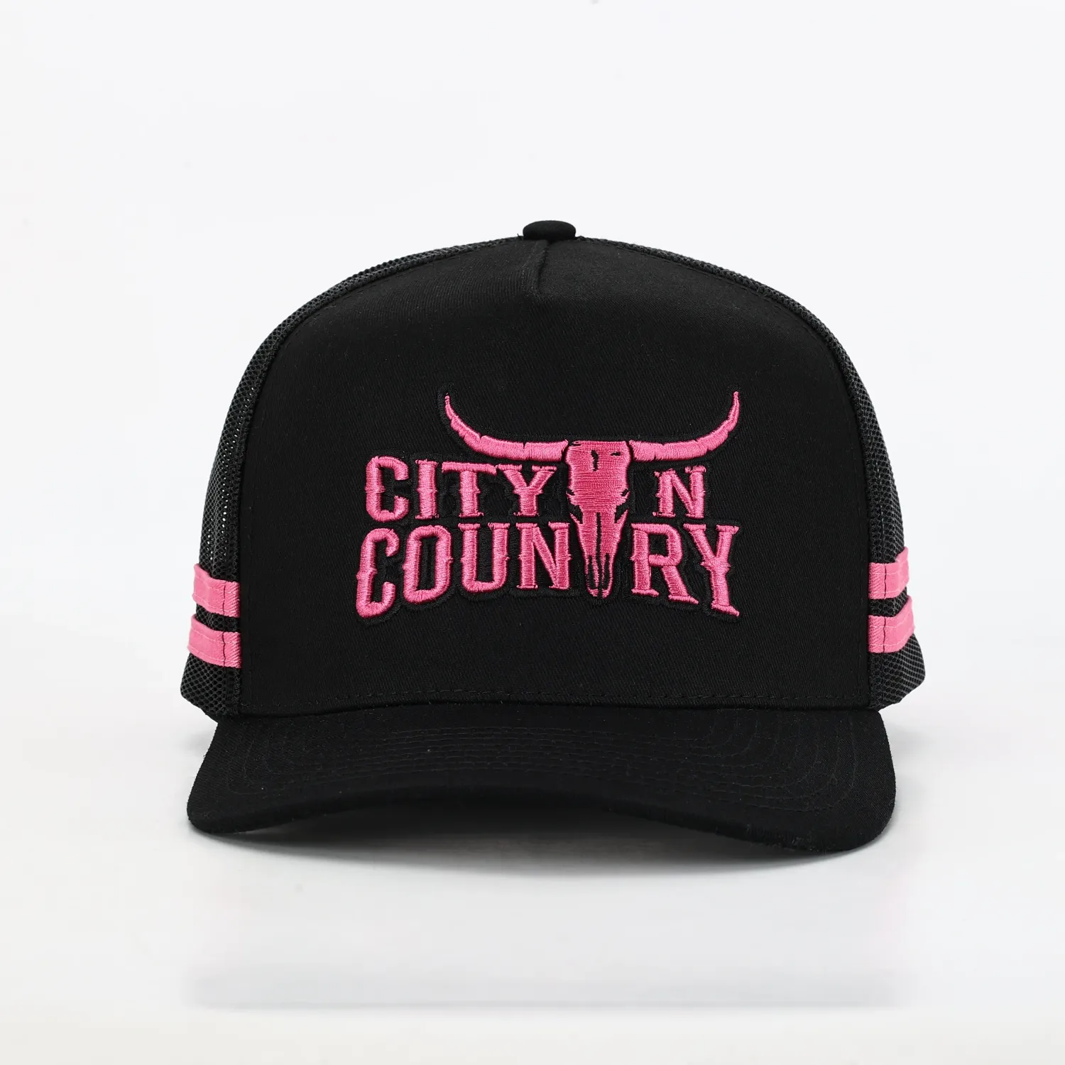 City N Country 3D Classic Black and Pink Cap