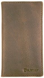 Ariat Rodeo Logo Distressed Brown Leather Wallet
