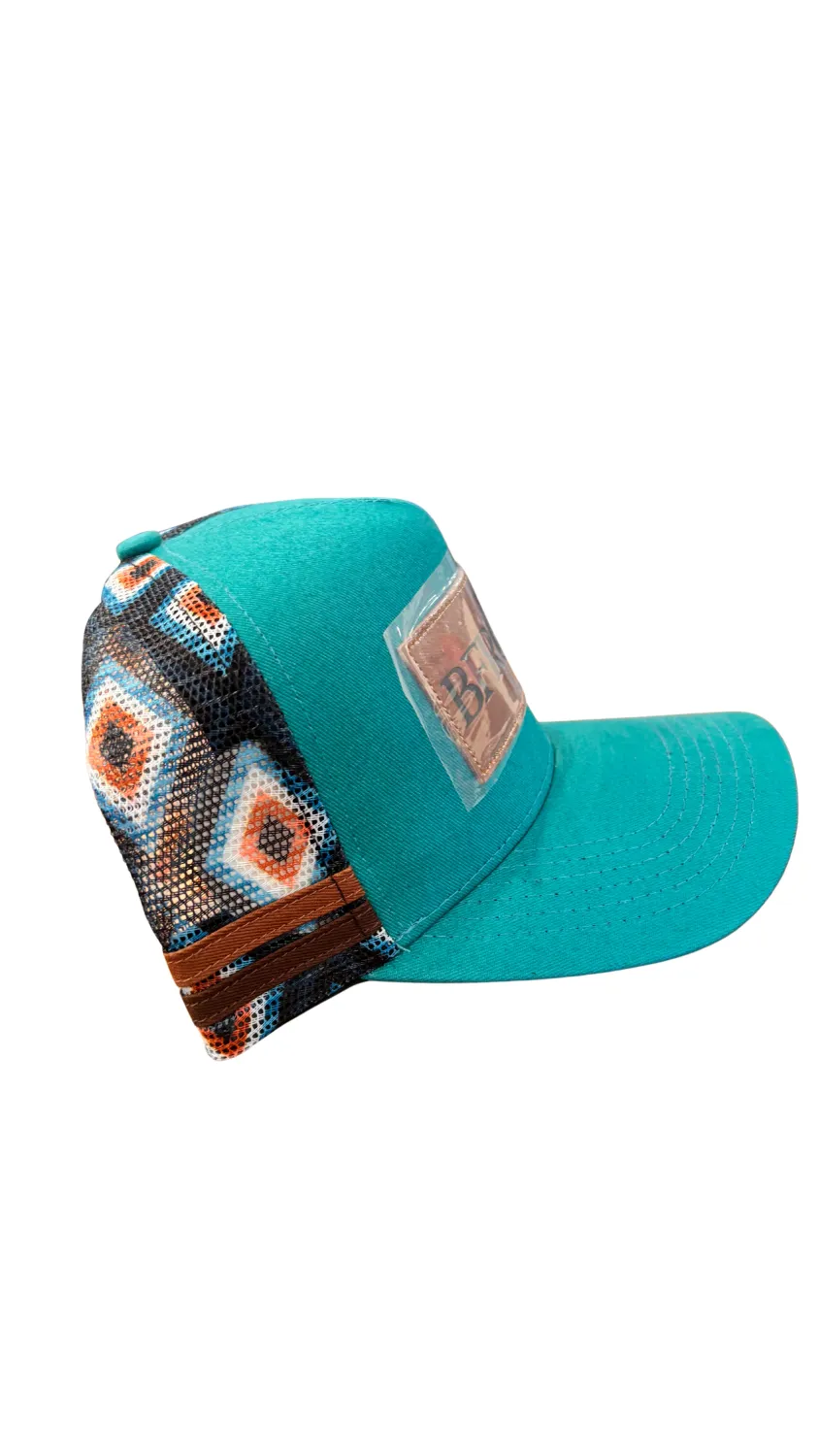 Bushfire Road Aqua Aztec Cap