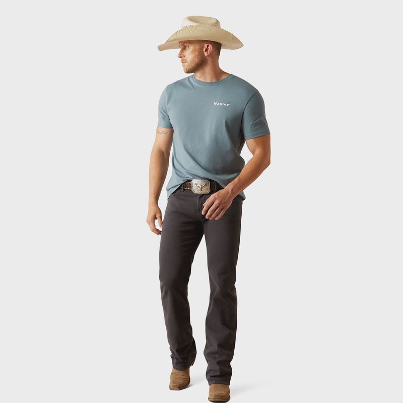 Ariat Mens Eagle Rock Light Denim T-Shirt