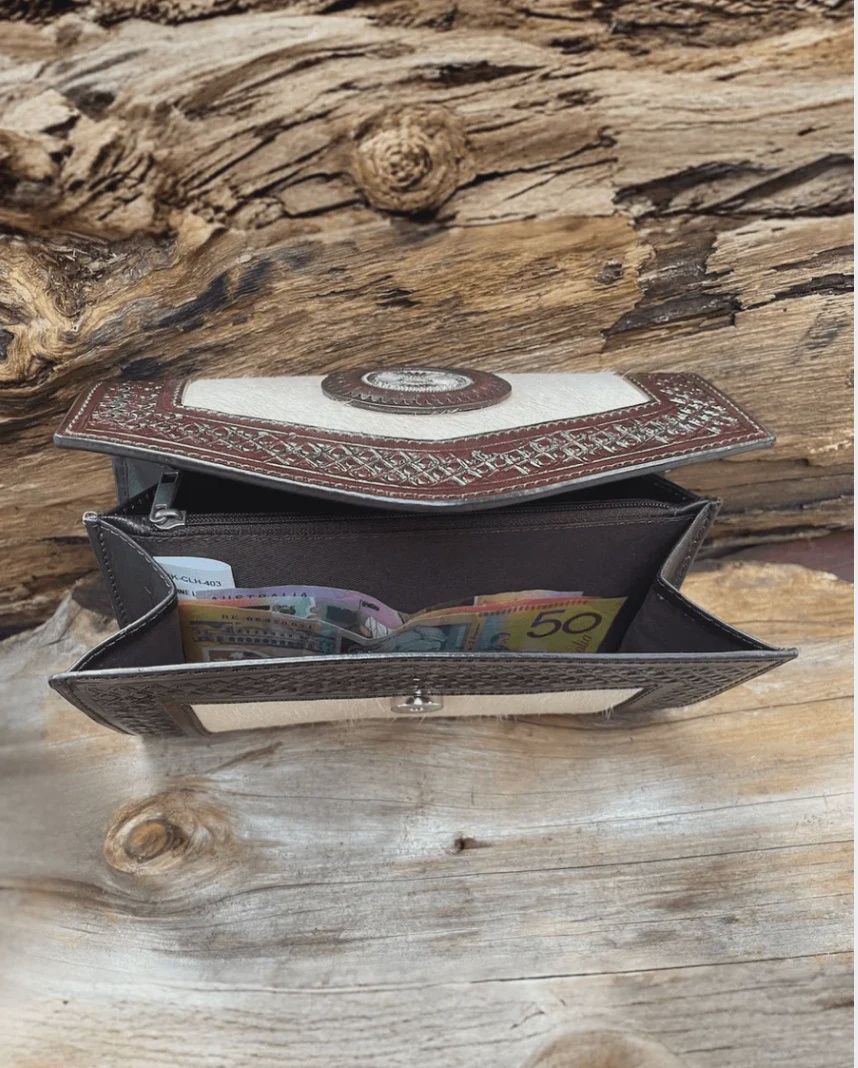 Outback King Western Many Eyes Clutch Purse