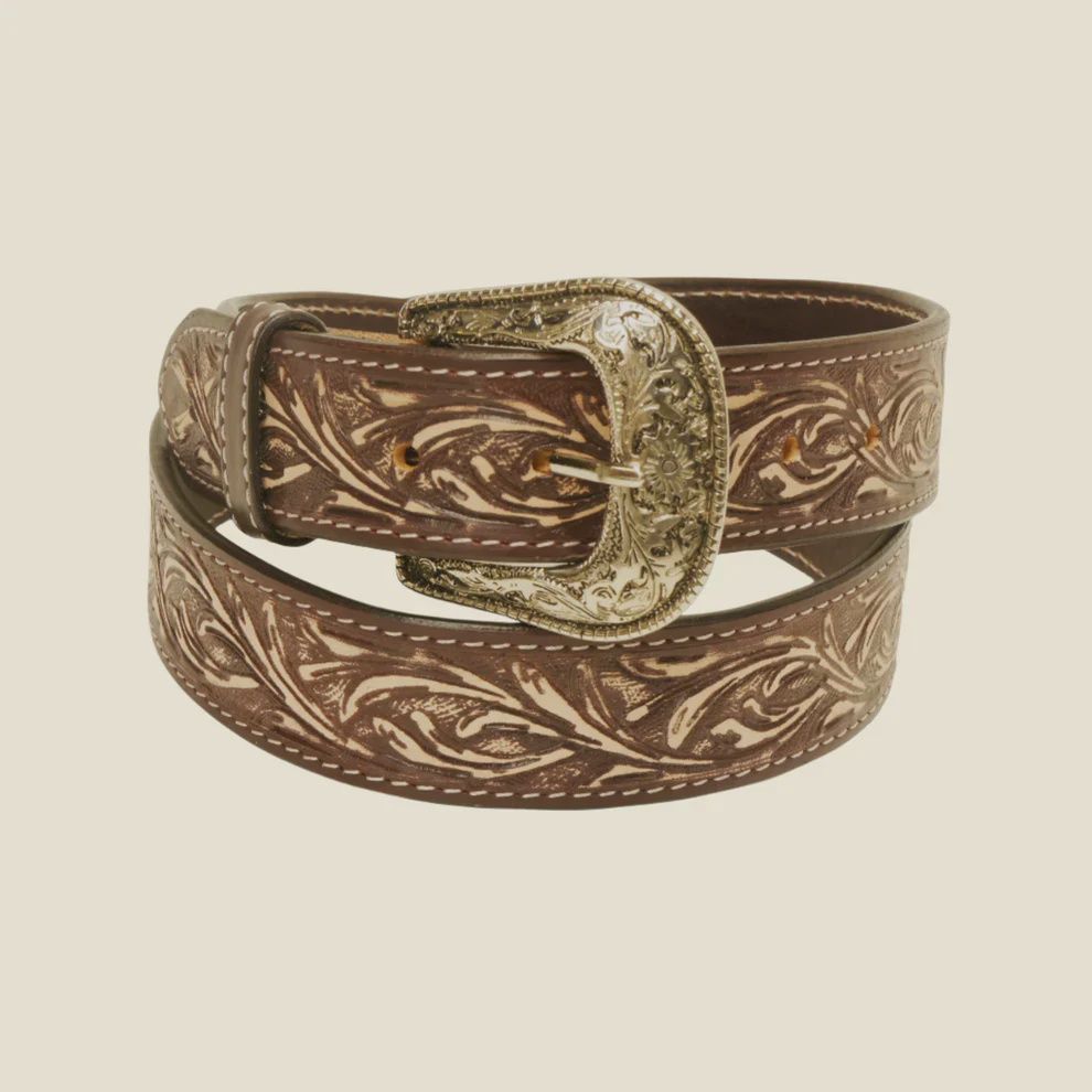 Outback King Premium Antique Brown Western Belt, Accessory size: 30