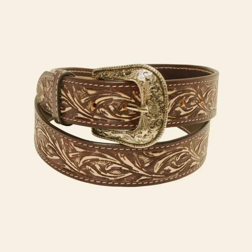 Outback King Premium Antique Brown Western Belt, Accessory size: 30